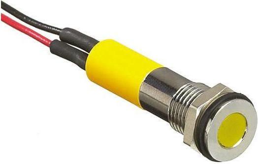 Produktbild RS PRO 6mm flush satin chr LED wires, yel 12Vdc