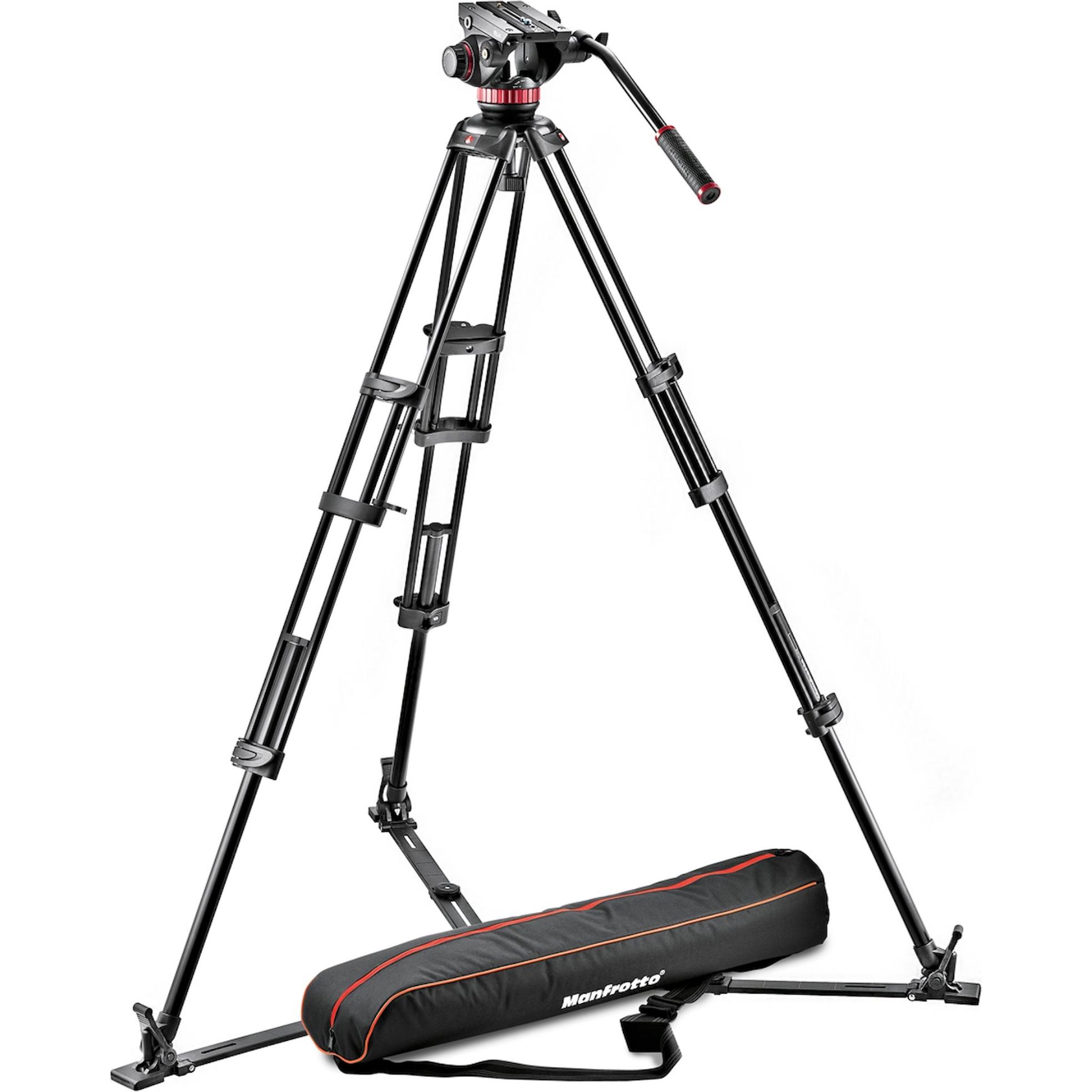 Manfrotto Videostativkit (Metall), Stativ, Schwarz