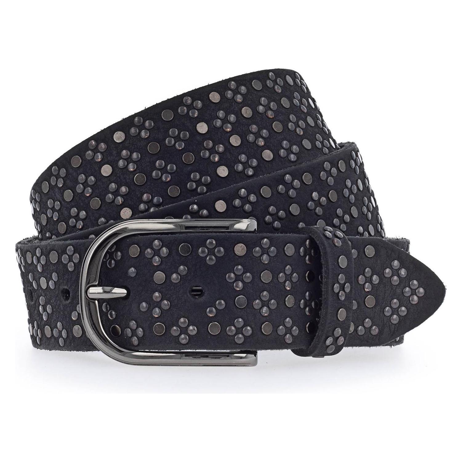 B.Belt, Damen, Gürtel, Nietengürtel, Schwarz