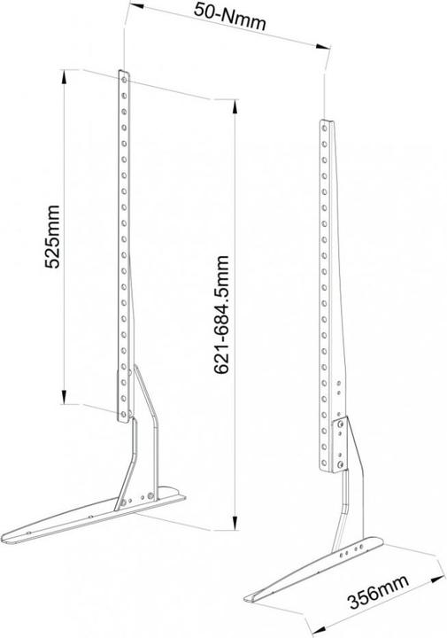 Produktbild Art TV stand/legs 23-75 " SD-20 (75", 40 kg)