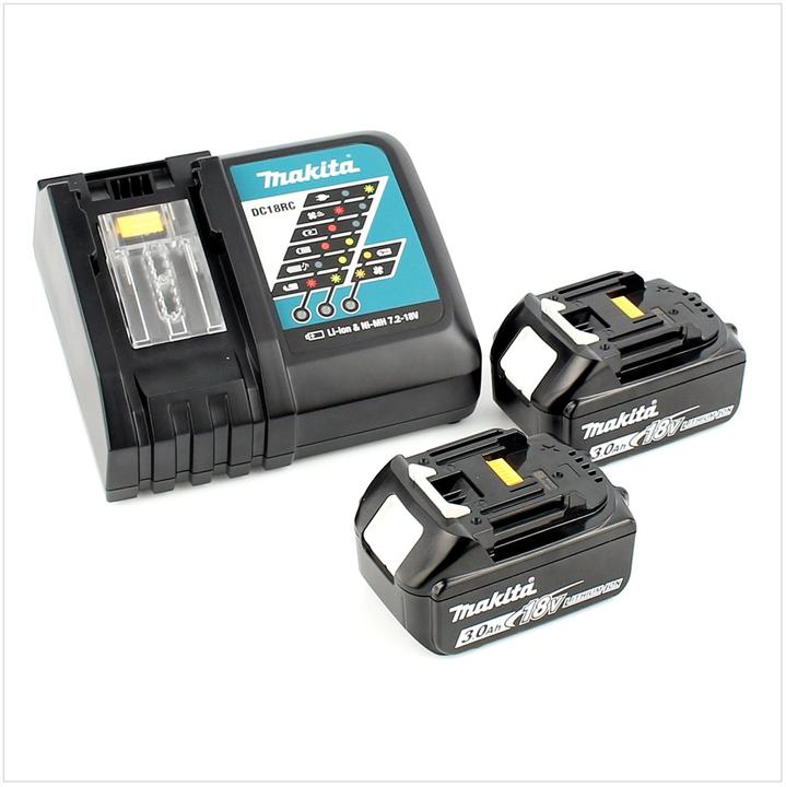 Actual product image Makita DHP 482 RFJ Battery impact drill 18V 62Nm SDS Plus + 2x batteries 3.0Ah + charger in Makpac (Rechargeable battery operated)