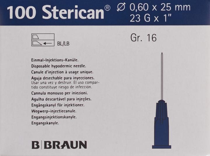 Immagine prodotto B.Braun Ago 23G 0,60 x 25 mm blu Luer, 100 pezzi