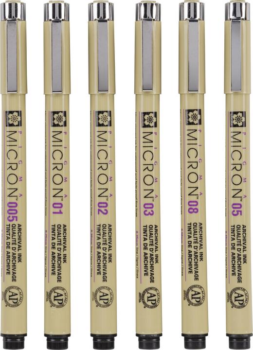 Actual product image Sakura Pigma Micron (Black, 6 x)