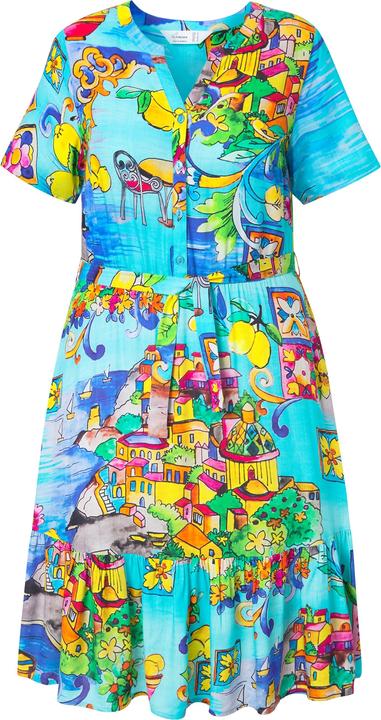 Immagine prodotto Miamoda Kleid, A-Linie, Italien-Muster, Saumvolant (54)