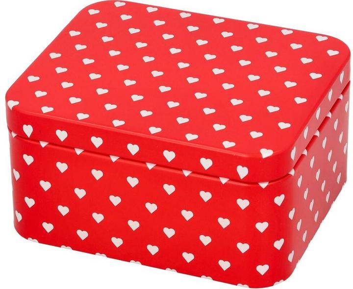 Birkmann Gebäckdose Valentin mit Herzen Rot/Weiss 12 cm