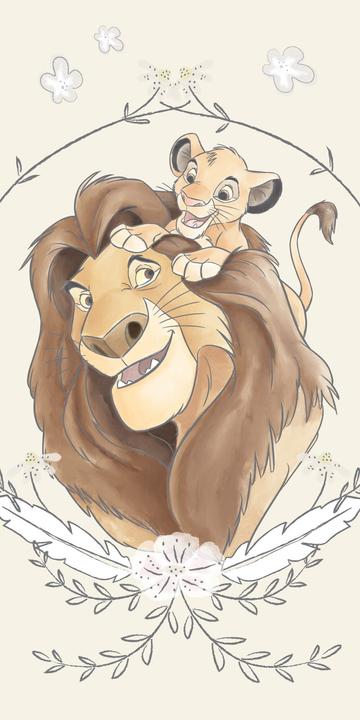 Disney Der König der Löwen Simba Badetuch, Strandtuch 70x140cm (70 x 140 cm)