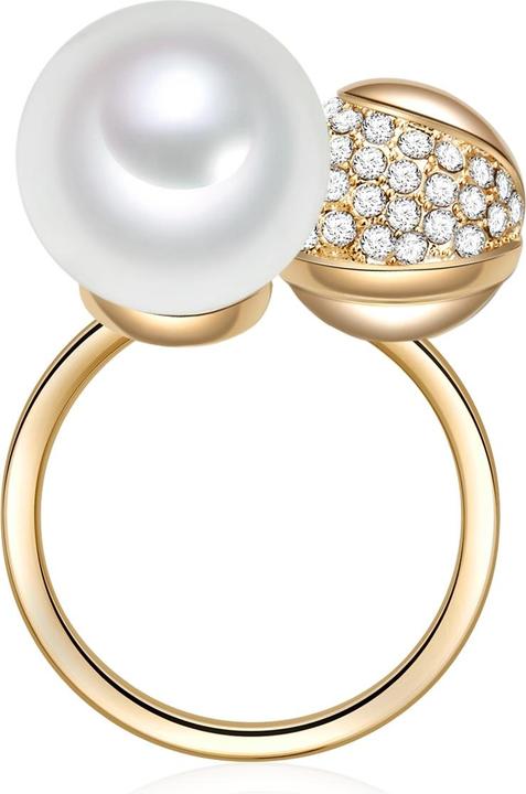Actual product image Lulu & Jane Ladies brass glass shell bead yellow gold - 29725 (58)