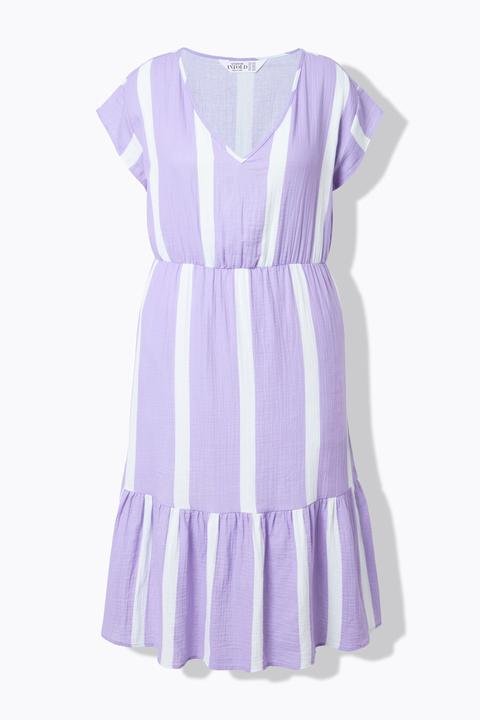 Image du produit Studio Untold Robe midi en mousseline à rayures, coupe évasée (54, 56)