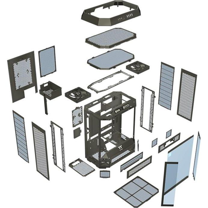 Thumbnail - Thermaltake The Tower 600 (mATX, Mini-ITX, ATX), PC Gehäuse, Schwarz