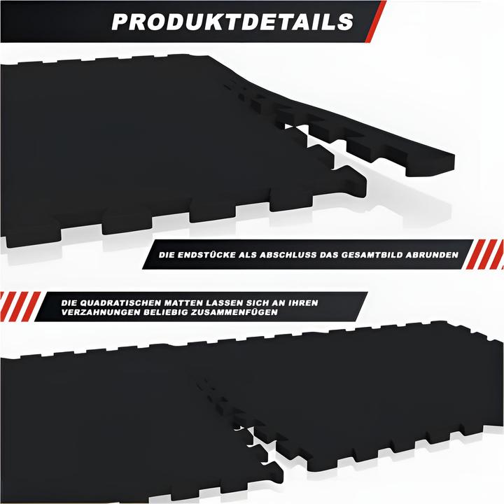 Immagine prodotto Gorilla Sports Schutzmattenset Gummi mit 4 Teilen (1 cm)