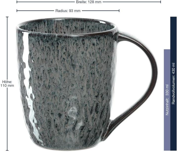 Produktbild Leonardo Tasse Matera 430ml Anthrazit (430 ml, 6 x)