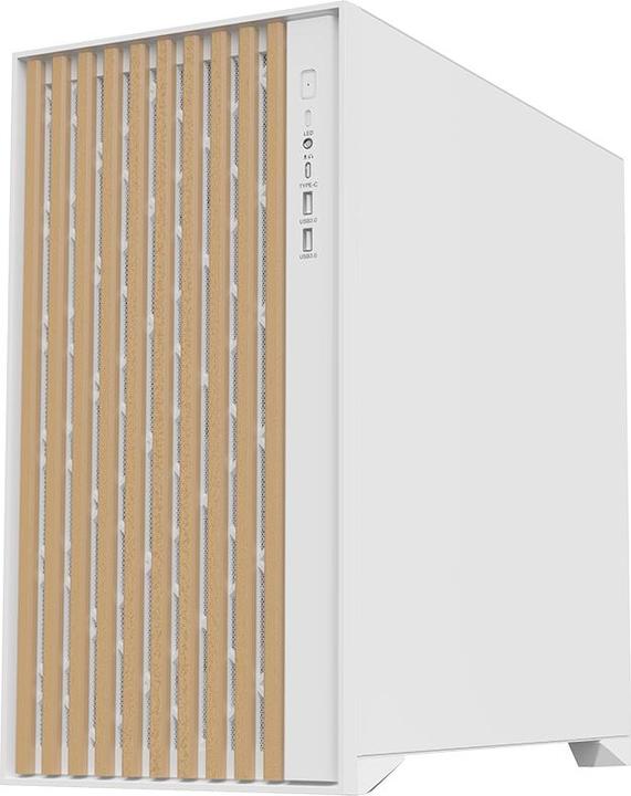 Immagine prodotto Itek Boitier Moyen Tour ATX Woody avec panneaux vitrés (Blanc/Marron) (mATX, Mini-ITX, ATX)