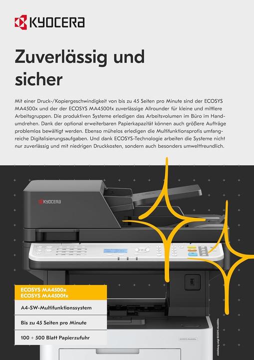 Immagine prodotto Kyocera ECOSYS MA4500X (Laser, Bianco e nero)
