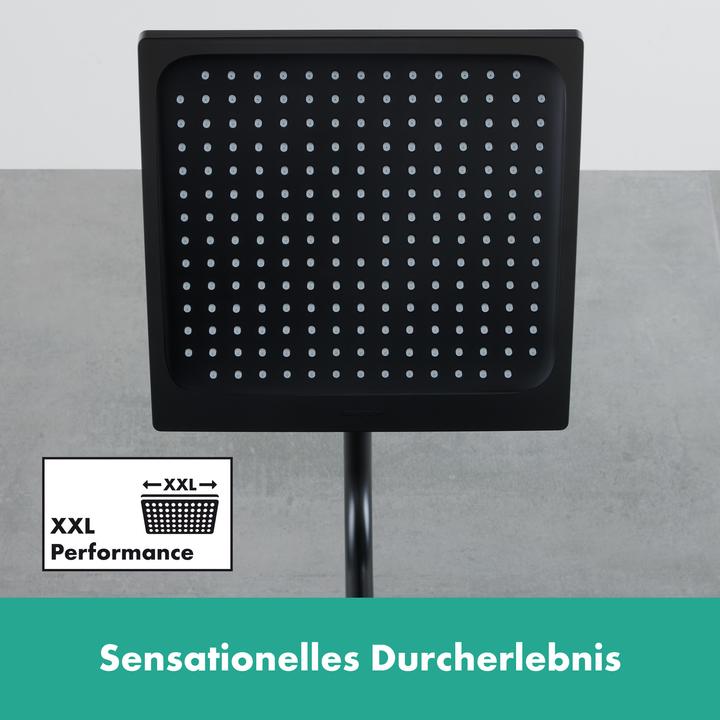 Actual product image hansgrohe HG overhead shower Crometta E 240, 1 jet matt black (1 Beam type, 18 l/min)