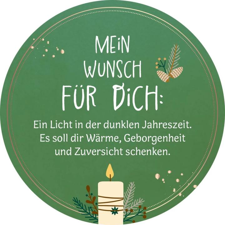 Actual product image Advent in a tin. 24 dear wishes for you