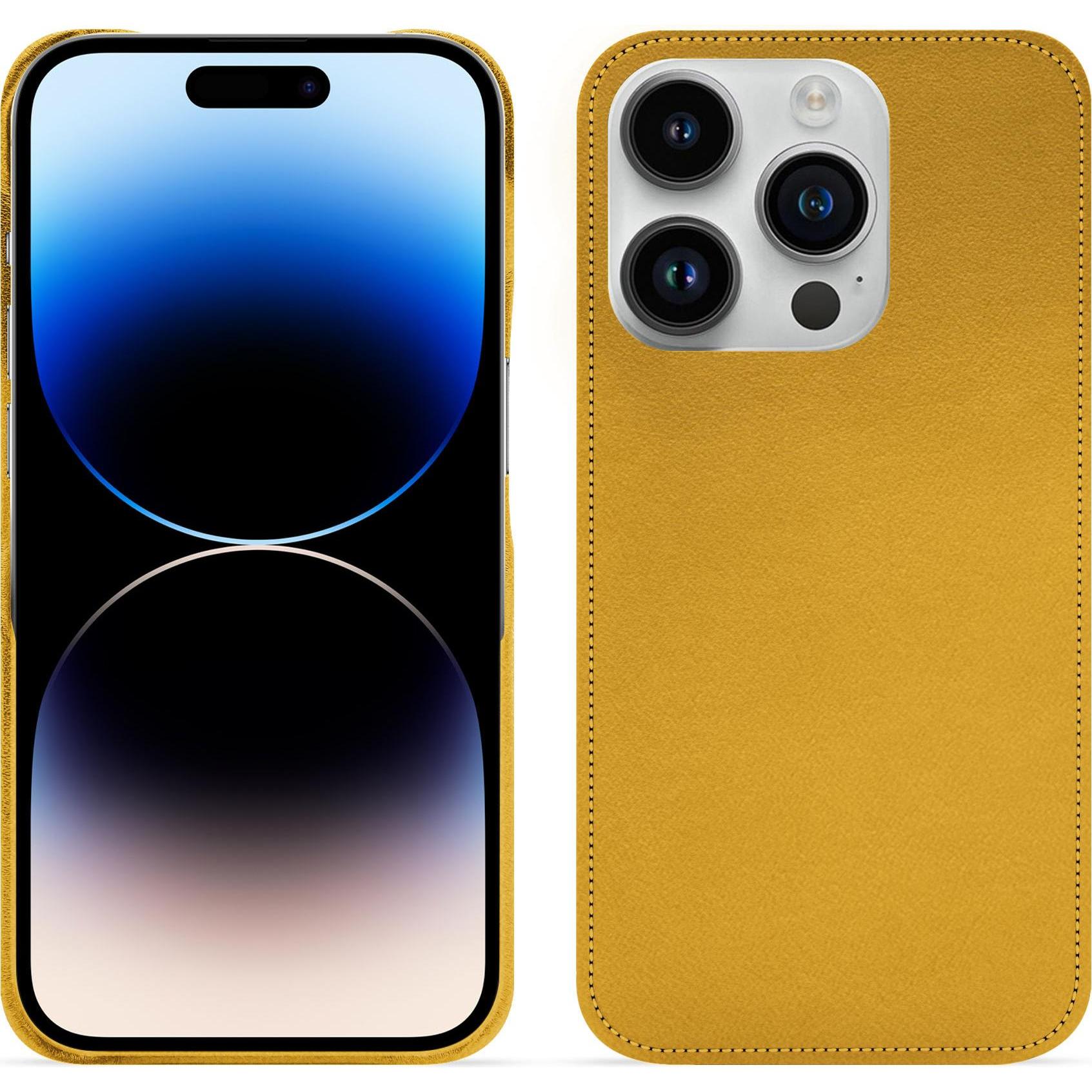 Noreve Lederschutzhülle (Apple iPhone 15 Pro), Smartphone Hülle, Orange