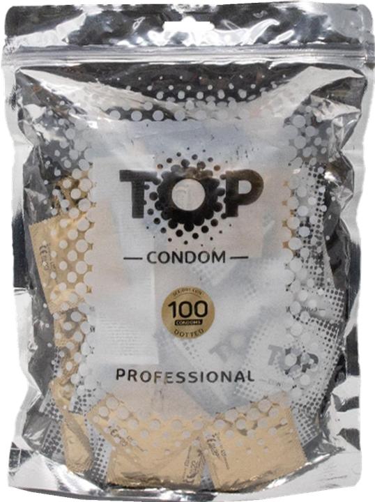 TOP DotCom Super Dot, 100 Kondome – genoppt, 53 mm, Silikonöl-befeuchtet, stimulierend (100 pcs.)
