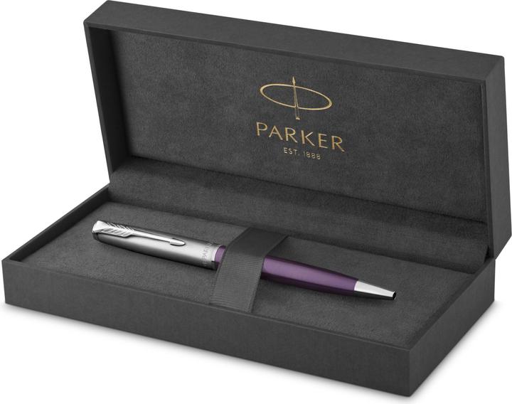 Actual product image Parker Pen Bullets. Sonnet Metal&Violet C.C. M Gift Box (Metal, Violet, 1x)