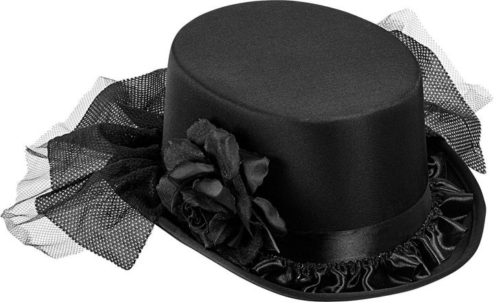 Immagine prodotto Widmann Cappello a cilindro con rosa nera e tulle di feltro