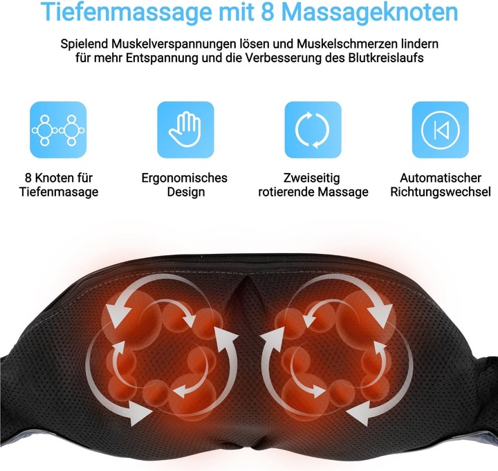 Produktbild Fitleap Nackenmassagegerät, Shiatsu Massagegerät für Muskelschmerzlinderung