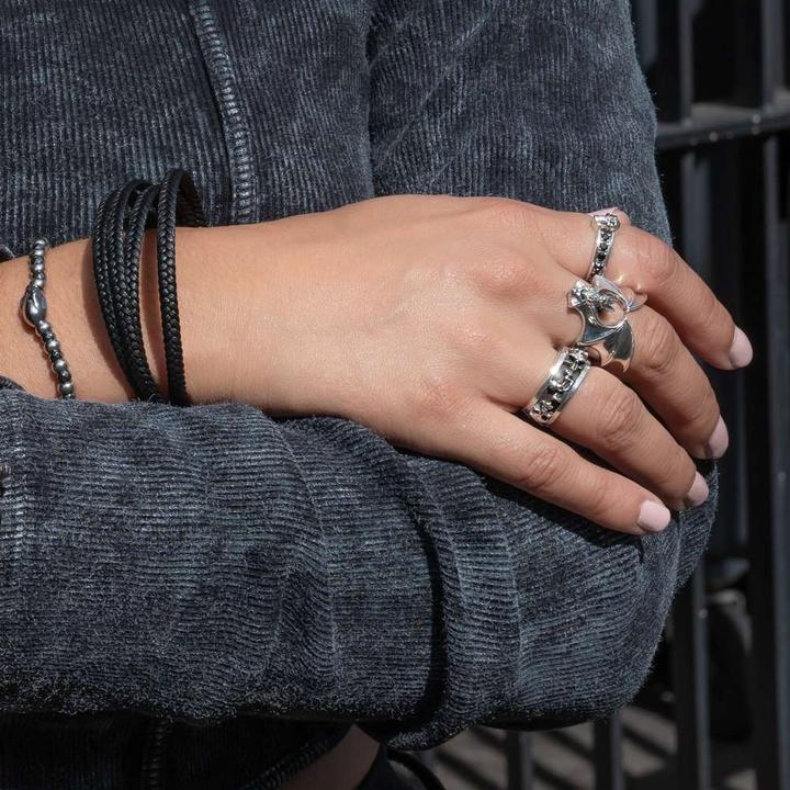 Produktbild Bijouteria Lederarmband (20 cm, Edelstahl, Kunstleder, Leder)
