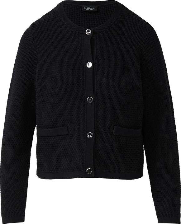 Produktbild s.Oliver Strickjacke Cardigan aus Baumwollmix mit Ziertaschen (36)