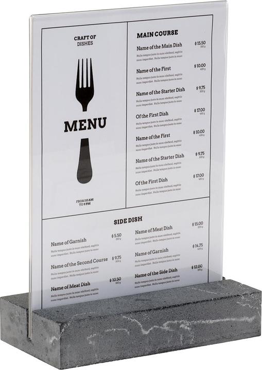 Produktbild Europel Tischaufsteller, DIN A5 hoch, Polystone anthrazit (A5)