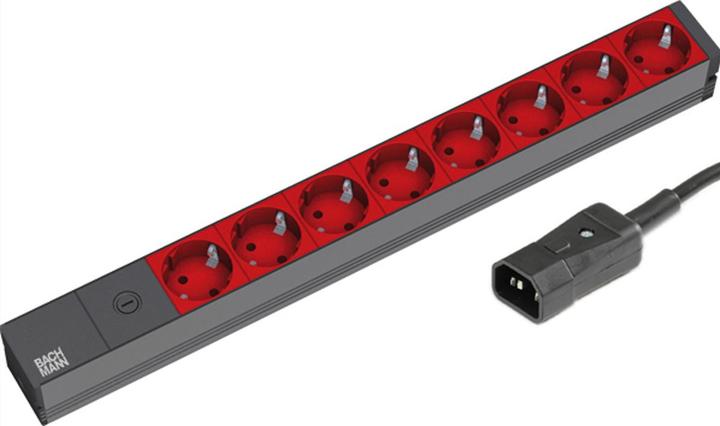 Bachmann 19" 8-way power strip Fine-wire fuse