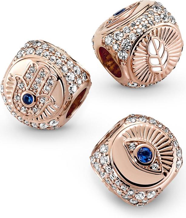 Produktbild Pandora Charm Hamsa, Allsehendes Auge & Feder (Roségold plattiert, Metalllegierung)