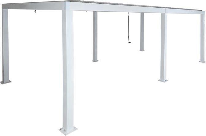 Produktbild Mendler Pergola HWC-L46, Gartenpavillon Lamellen-Pavillon, 11cm-Aluminium-Gestell, Regenrinne sturmfest, 3x6 (300 cm, 600 cm)