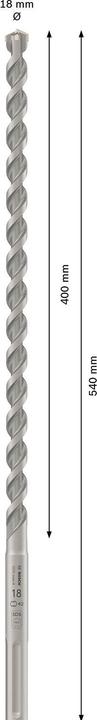 Produktbild Bosch Professional Zubehör Hammerbohrer SDS max-4 18 x 400 x 540 mm (18 Millimeter)