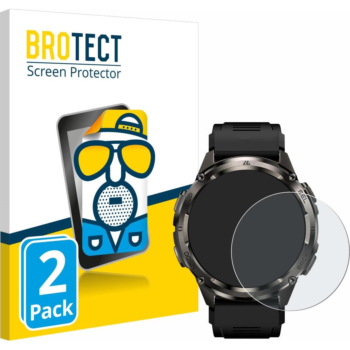 BROTECT Entspiegelungsfolie Displayschutz Displayschutzfolie Folie Matt, Smartwatch Schutzfolie, Schwarz