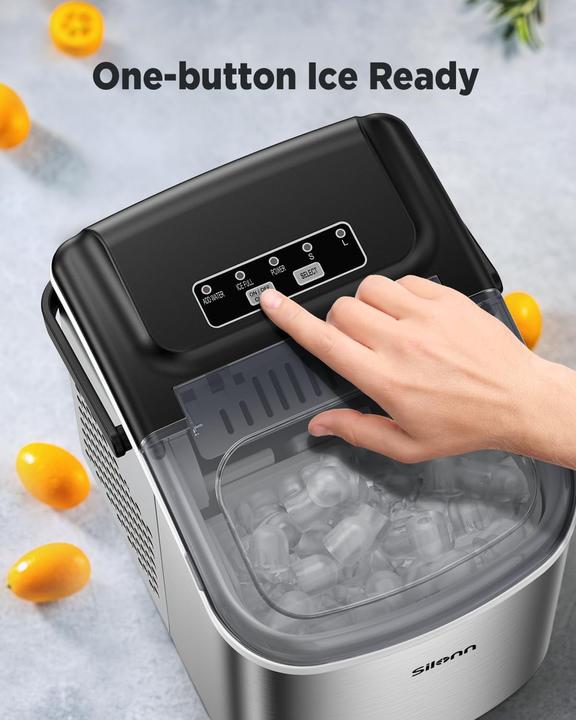 Actual product image Silonn Eiswürfelmaschine mit Tragegriff, selbstreinigend