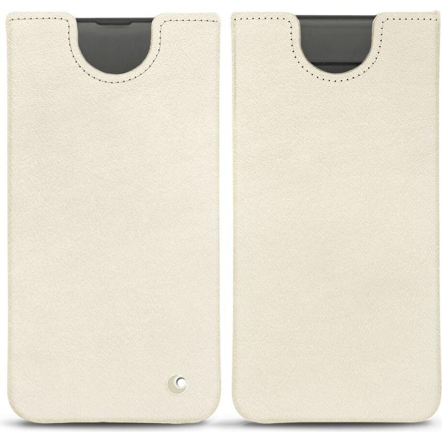 Noreve Lederschutzhülle (Samsung Galaxy S10+), Smartphone Hülle, Weiss