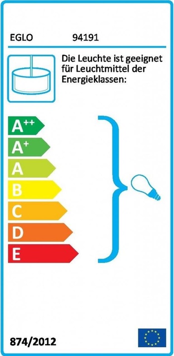 Label énergétique EGLO Tarbes (E27)