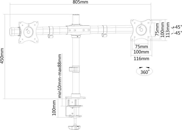 Actual product image Neomounts FPMA-DCB100D (Table, 27")