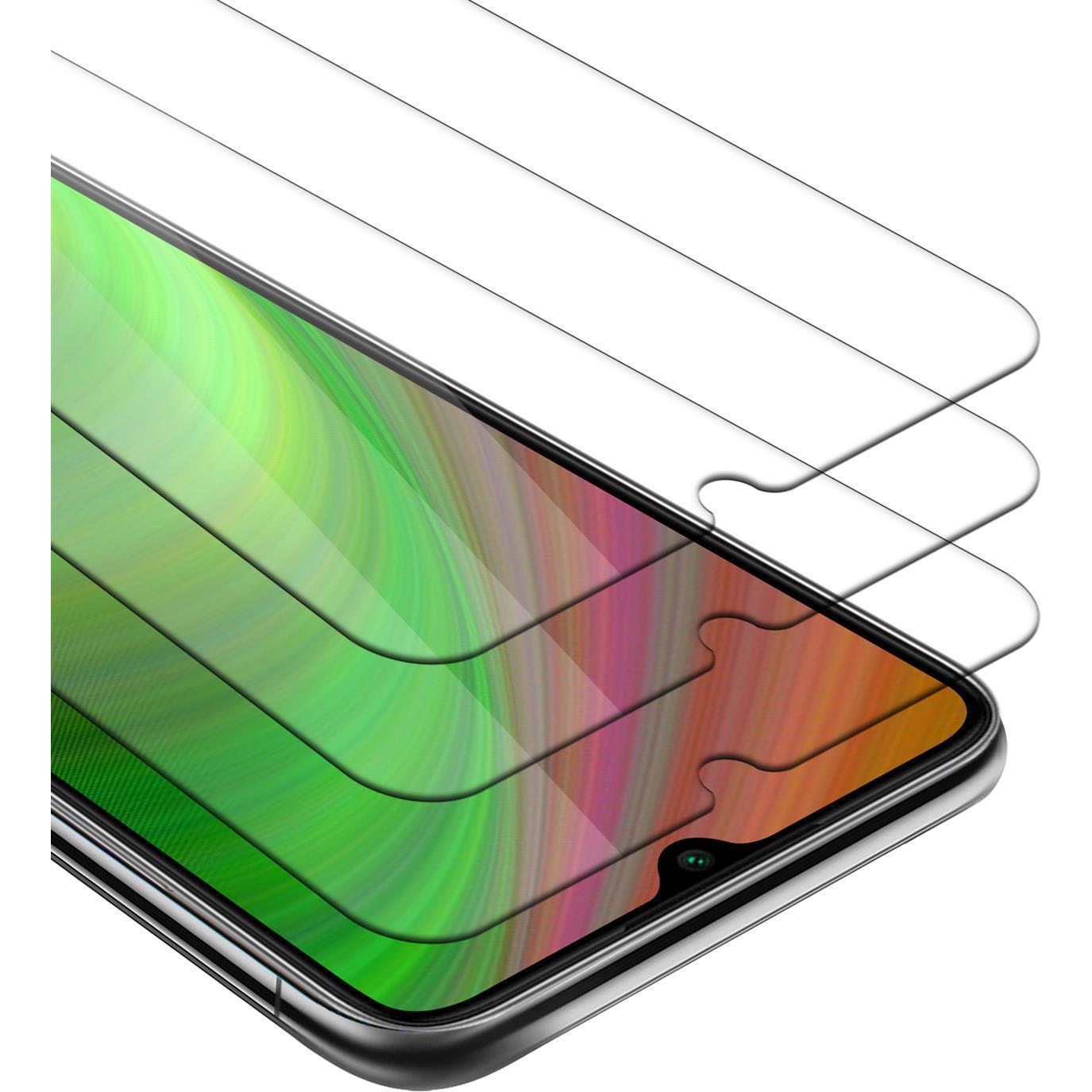 Cadorabo Displayschutzglas (3 Stück, Xiaomi Redmi Note 8), Smartphone Schutzfolie, Transparent