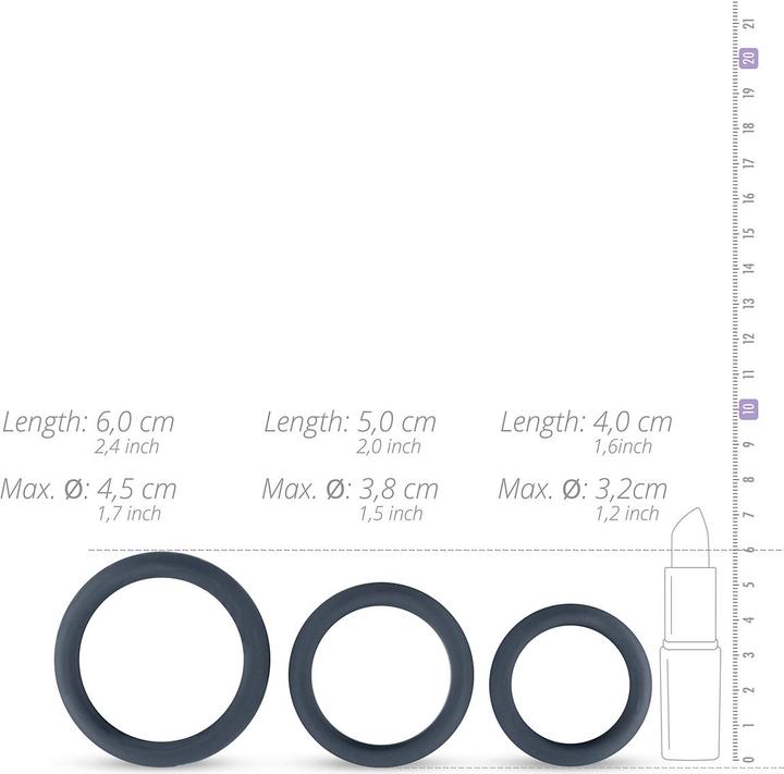 Actual product image Boners Wide Cockring Set (4 cm)