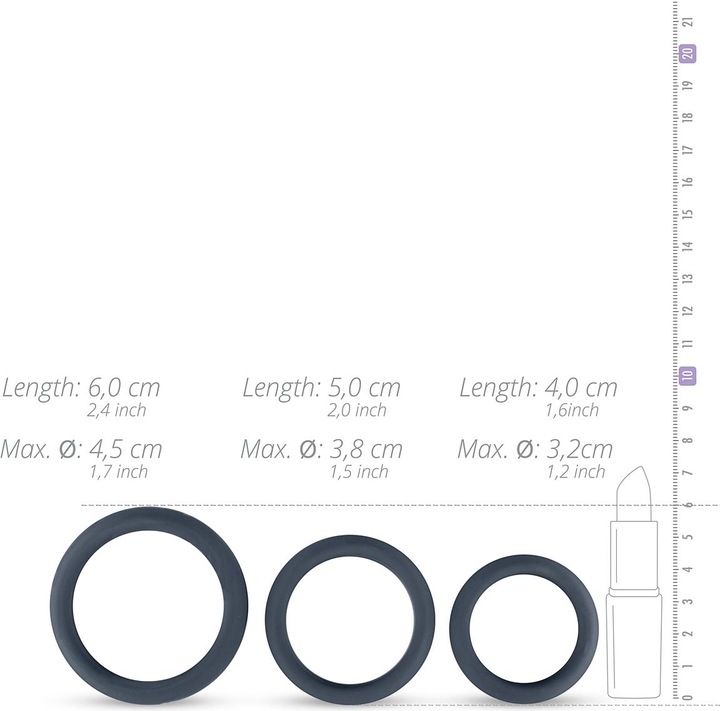 Produktbild Boners Wide Cockring Set (4 cm)