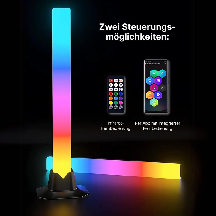 Produktbild Hermex 2er Set LED-Umgebungslicht Stehlampe Hintergrund-Beleuchtung Desktop-Licht