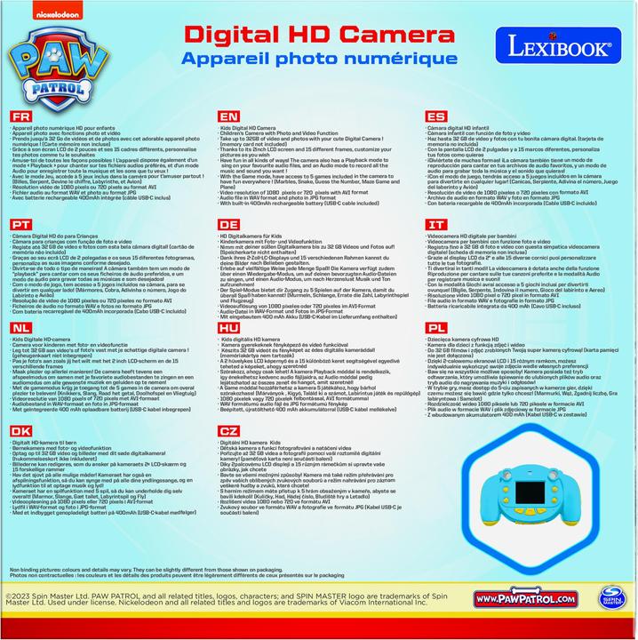 Image du produit Lexibook Appareil photo pour enfants Paw Patrol