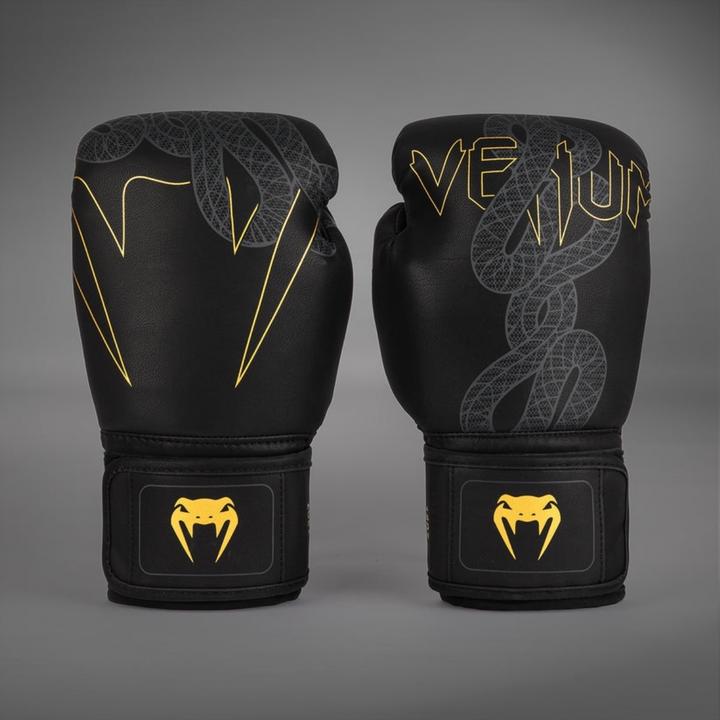 Venum Boxhandschuhe Serpenti Schwarz/Silber/Gold (10 OZ, Taille unique)