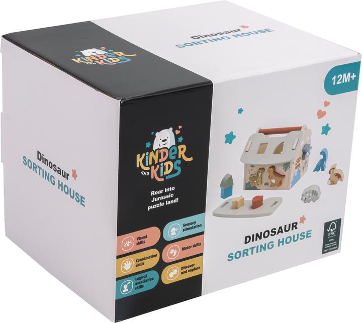 Image du produit Kinder and Kids - Shape Sorter, Dinosaur House (K50555)