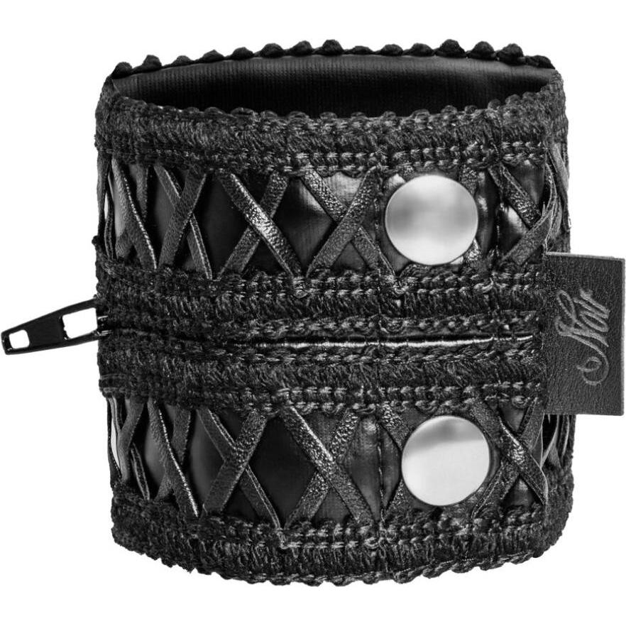 Noir Handmade, Damen, Portemonnaie, Armband in schwarz, Schwarz