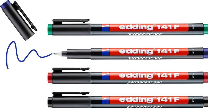 Produktbild Edding Ohp (Blau, Grün, Rot, Schwarz, 0.60 mm, 4 x)