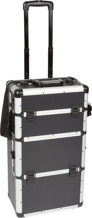 Actual product image Velleman ALUMINIUM TROLLEY CASE - 370 x 225 x 670 mm - BLACK (66.90 l)