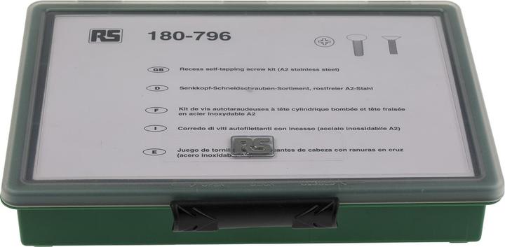 Produktbild RS PRO Blechschrauben Satz rostfrei (890 Schrauben pro Stück)