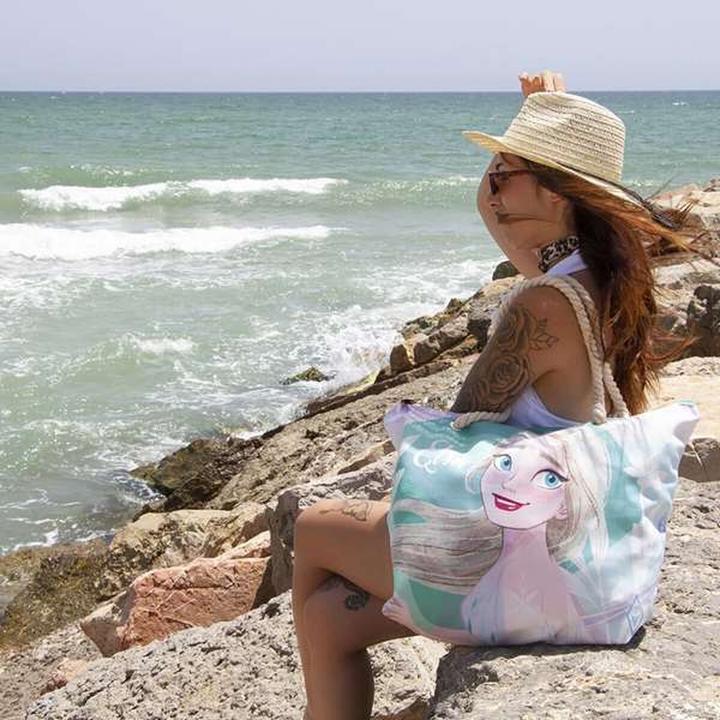 Immagine prodotto Karactermania Borsa da spiaggia Summer Soleil La Regina dei Ghiacci 2 (Frozen 2), blu, 52 x 37 cm
