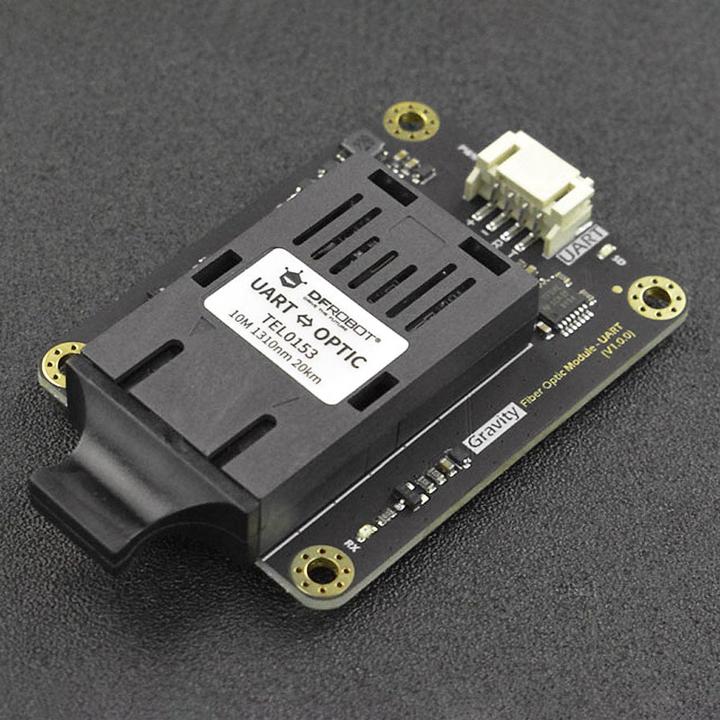 Actual product image DFRobot Gravity UART fibre optic transceiver module