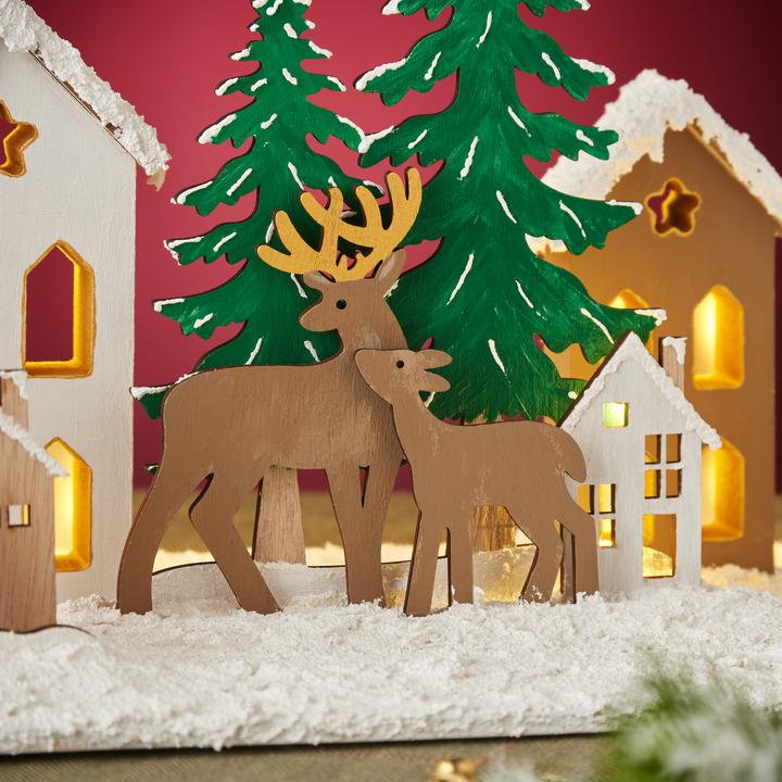 Produktbild VBS Holz-Steckmotiv "Rehe am Waldesrand", 5-tlg.